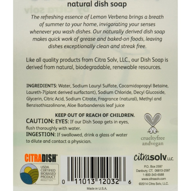 Homesolv CitraDish Dish Soap, Natural, Lavender Bergamot - 25 fl oz