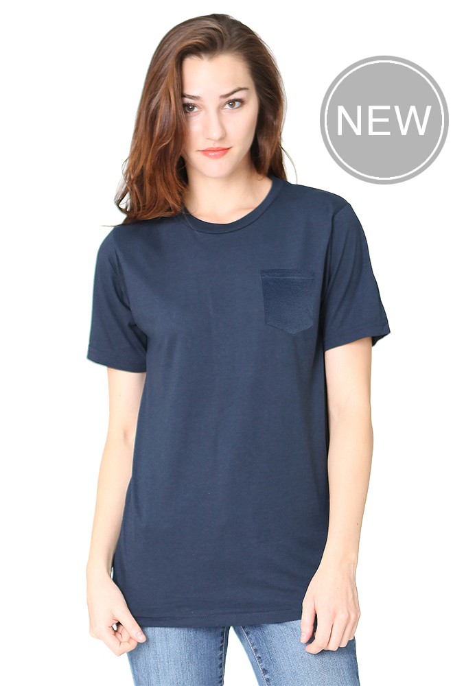 Made In USA Organic Cotton Pocket Tee For Women